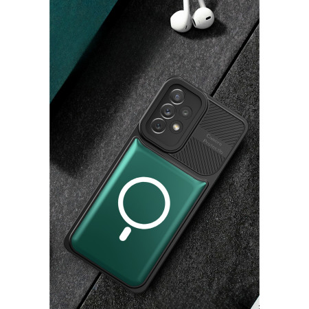 Husa pentru Apple iPhone 12 Pro MagSafe, Urban Armor, Flippy, Verde inchis, suport magnetic