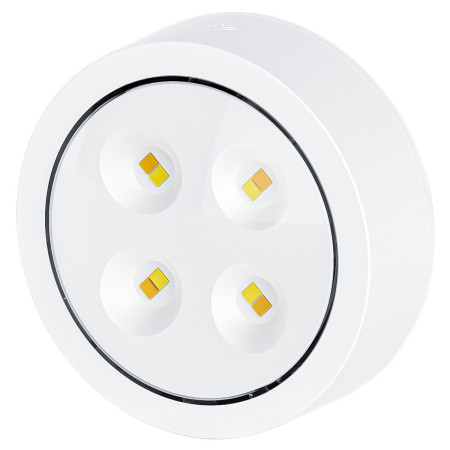 Set de 6 Lampi Led Flippy, Fara Fir, Cu Baterii, 3 Culori de Lumina, cu 2 Telecomenzi, din Plastic, Alb