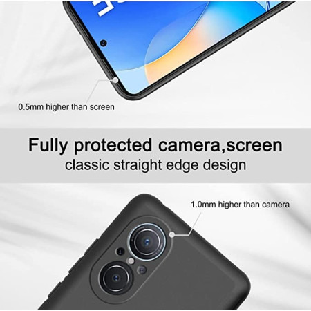 Husa Matte TPU pentru Huawei NOVA 9 SE, Flippy, Silicon Slim, Protectie Antisoc, Negru