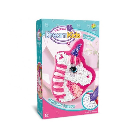 Set creatie perna pentru copii, Dream Kids, Unicorn