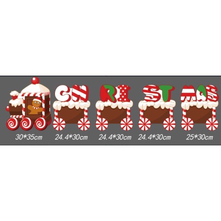 Christmas card light-up train - Christmas train type I - with 10 poles