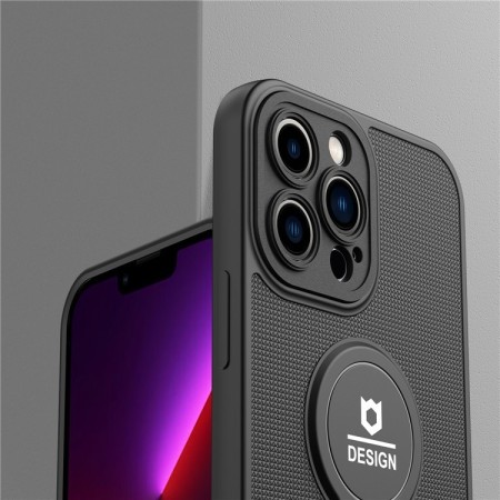 Husa Armor Design cu Stand pentru Apple iPhone 11 Pro Max, Negru, Suport Auto Magnetic, Wireless Charge, Protectie Antisoc, Flippy