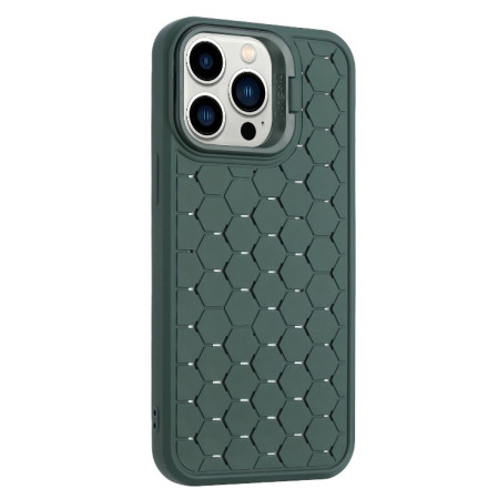 Husa de Protectie TPU, Flippy, pentru Apple iPhone 14, 3D Cube, cu Inel, Protectie Camera, Antisoc, Antizgariere, Antialunecare, Acoperire Completa, Verde