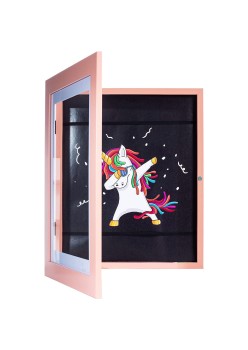 2023 Cross-border New Hot Wooden Oil Painting Storage Box Children's Flip Photo Frame Kids Art+ Pink + A4 (20.8*29.7cm)