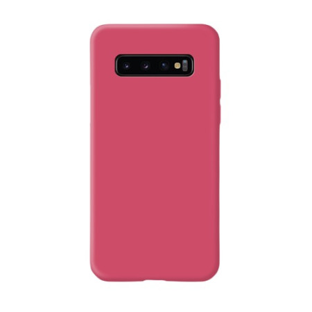 Husa protectie Flippy compatibila cu Samsung Galaxy S10 Liquid Silicone Case Fuchsia