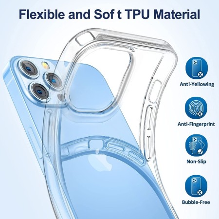 Husa de protectie Flippy compatibila cu Apple iPhone 13 Tpu Transparent