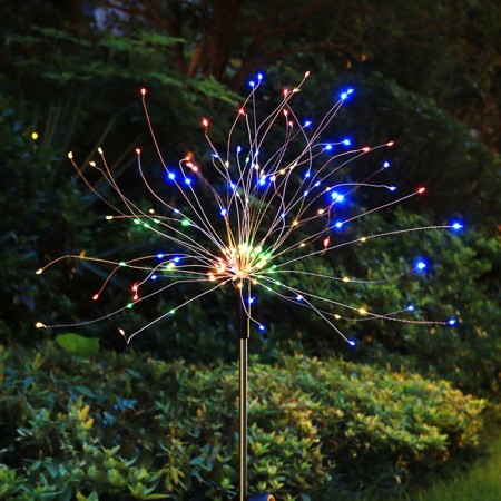 Lampa solara sub forma de artificii, 120 LED-uri, multicolor, Flippy