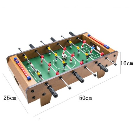 Mini Masa de Fotbal cu Teren si 18 Jucatori Flippy, 6 Manere, cu Tablou pentru Scor, din Metal, Lemn si ABS, 50 x 25 x 16 cm, cu Picioruse, pentru copii/adulti