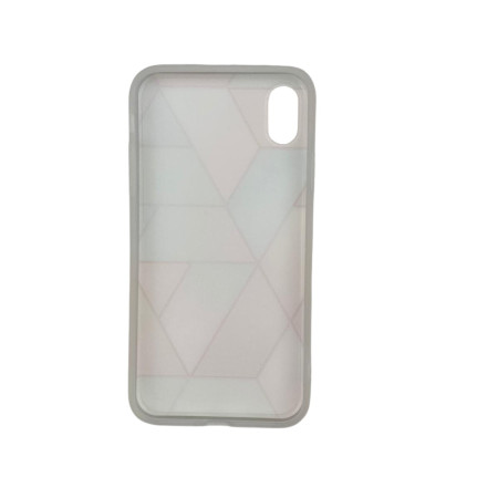 Husa protectie pentru Apple iPhone XR Soft IMD TPU Marble Geometric Roz