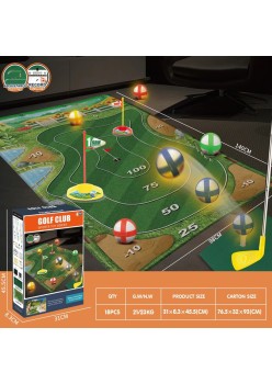 Indoor Golf Carpet Sports Parent-Child Sports Interactive Competitive Toy Set - Color: Golf Carpet Training Set 588A1