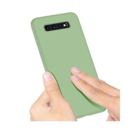 Husa protectie Flippy compatibila cu Samsung Galaxy S10 E Liquid Silicone Case Verde inchis