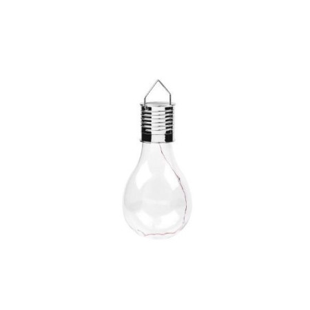 Lampa Solara LED Decorativa sub forma de Bulb, pentru exterior, suspendata, IP65, Ultron Transparent, lumina rece, Flippy