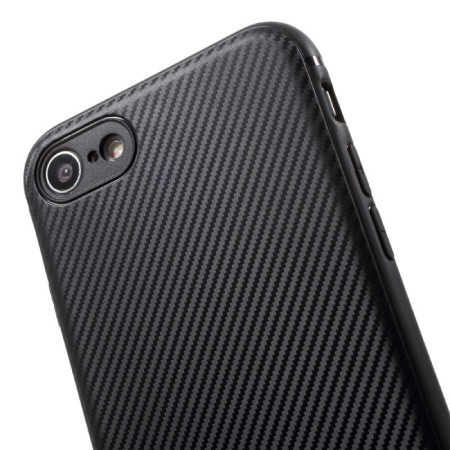 Husa Apple iPhone 6/6S IPAKY Carbon Fiber Negru