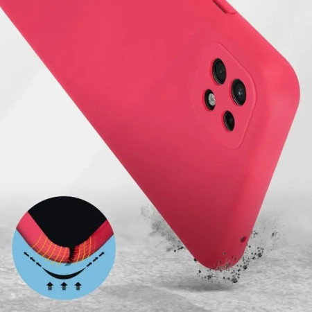 Husa protectie Flippy pentru Samsung A22 5G Liquid Silicone Roz Fuchsia/Roz