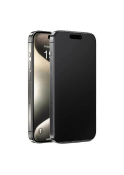 Folie de Protectie, Flippy, pentru iPhone 15, Full Cover, Matte Ceramics 9D, Anti-soc, Anti-amprenta, Margini Negre, Transparent