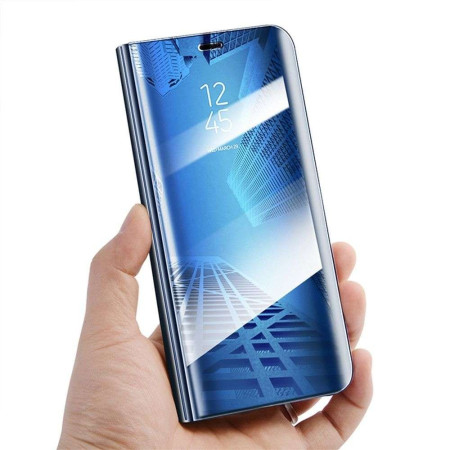 Husa Samsung S10 Lite Flip Cover Oglinda Albastru