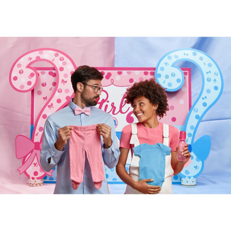 Banner pentru Petrecere, Flippy, Model Girl or Boy, Tematica Gender Reveal, 150 x 100 cm, Albastru Roz