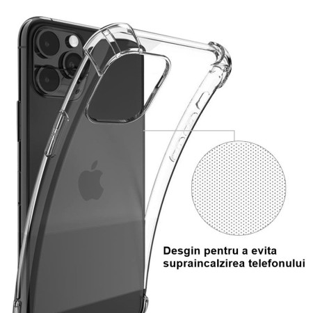 Husa de protectie Flippy, TPU, pentru Apple iPhone 15 Pro Max, Antisoc, Protectie colturi, Rezistenta la impact, 1.5 mm, Transparenta