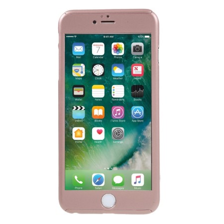 Husa Apple iPhone 6 Plus/6S Plus Full Cover 360 Roz + Folie de protectie