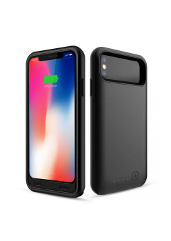 Acumulator extern iFans Battery Case 4000 mAh pentru Apple iPhone X, Negru