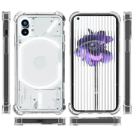 Husa de Protectie, Flippy, Compatibila cu Nothing Phone 1, TPU Antisoc, Protectie Colturi, 1.5 mm Transparent