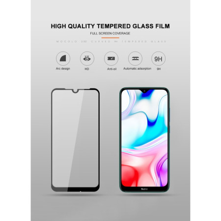 Folie Sticla Flippy® compatibila cu Xiaomi Redmi 8 111D Negru