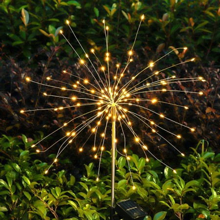 Lampa solara sub forma de artificii, 90 LED-uri, alb cald, Flippy