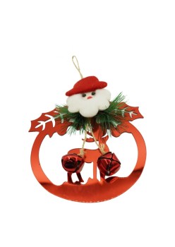 Ornament brad, Flippy, Ren cu clopotei, Rosu, Lucios, 15*20CM, Acril, Interior/ Exterior