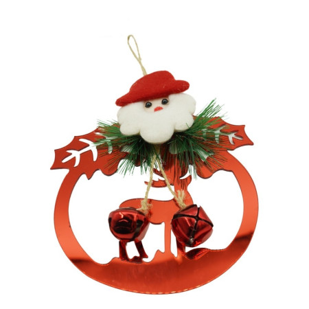 Ornament brad, Flippy, Ren cu clopotei, Rosu, Lucios, 15*20CM, Acril, Interior/ Exterior