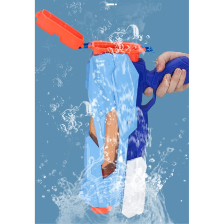 Pistol cu Apa pentru Copii, Rezervor, Pentru Piscina/Plaja, Flippy, 6ani+,  5 duze, Quick Fill, Albastru, 800ML