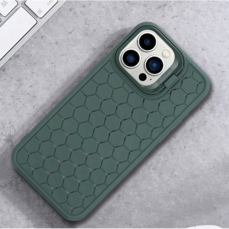 Husa de Protectie TPU, Flippy, pentru Samsung Galaxy S24, 3D Cube, cu Inel, Protectie Camera, Antisoc, Antizgariere, Antialunecare, Acoperire Completa, Verde