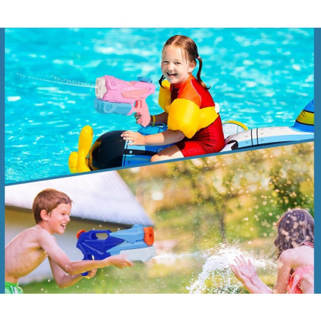 Pistol cu Apa pentru Copii, Rezervor, Pentru Piscina/Plaja, Flippy, 6ani+,  3 duze, Albastru, 770ML