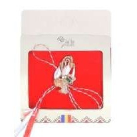 Martisor Brosa V5 Cos cu Ghiocei 5.5cm x 7cm