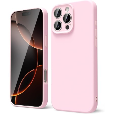 Husa de Protectie Matte TPU, Flippy, pentru Apple iPhone 16 Pro, Protectie Camera, Antisoc, Antizgariere, Antialunecare, Acoperire Completa, Roz