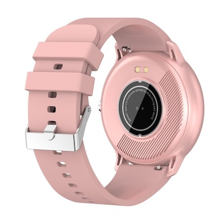 Ceas smartwatch si bratara fitness Flippy ZL02D, oxigen, ritm cardiac, pedometru, notificari, IP67, Compatibil cu Android/iOS, vibratii, multi sport, Roz