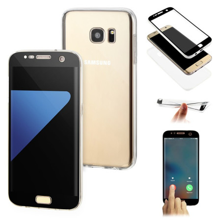 Husa de protectie Flippy® pentru Samsung S7 Edge Full Tpu 360 V2 Transparent