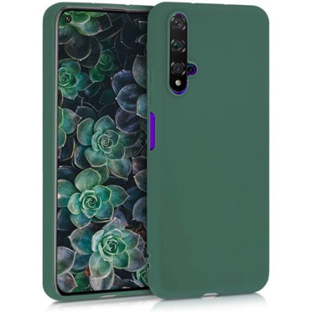 Husa protectie Flippy compatibila cu Huawei Nova 5T Liquid Silicone Case Verde