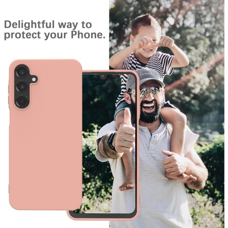 Husa de Protectie Matte TPU, Flippy, pentru Samsung Galaxy A15, Protectie Camera, Antisoc, Antizgariere, Antialunecare, Acoperire Completa, Roz