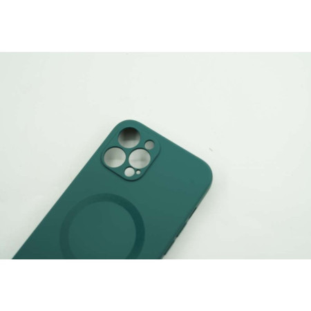 Husa protectie Flippy compatibila cu Apple iPhone 12 Mag Safe Silicone Verde