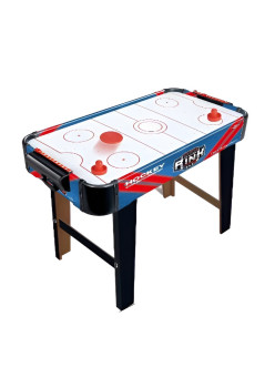 Masa Air Hockey Graffiti cu Picioare Lungi, Flippy, PVC, 2 Pucuri, Tabela Scor, 2 Impingatoare, 76x38x61 cm, Albastru