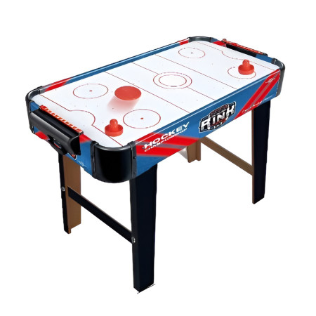 Masa Air Hockey Graffiti cu Picioare Lungi, Flippy, PVC, 2 Pucuri, Tabela Scor, 2 Impingatoare, 76x38x61 cm, Albastru