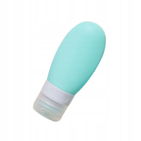 Recipient Portabil din Silicon Elegant de Voiaj, Sticla de Calatorie, Flippy, Potrivita pentru Lotiune, Sampon si Alte Lichide, Anti-scurgere, cu Posibilitate de Reumplere, Capacitate 90mL, Verde