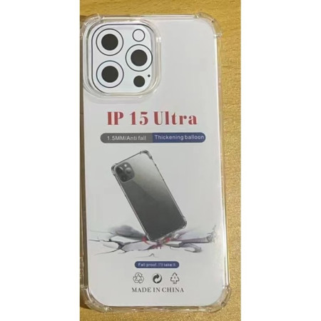 Husa de protectie Flippy, TPU, pentru Apple iPhone 15 Pro Max, Antisoc, Protectie colturi, Rezistenta la impact, 1.5 mm, Transparenta