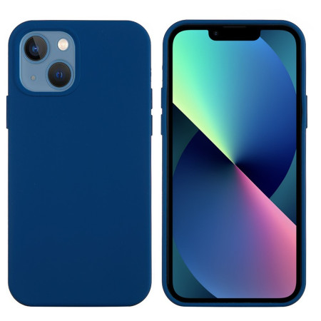 Husa protectie compatibila cu Apple iPhone XS Liquid Silicone Case Albastru inchis