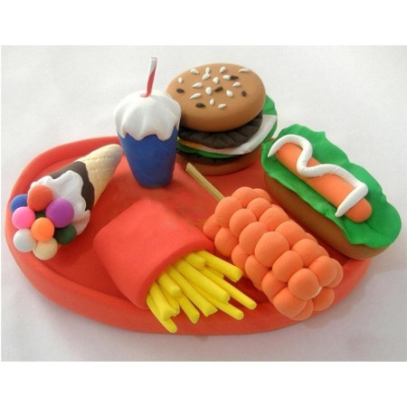 Set Plastilina inteligenta, modelatoare Magicul Clay, 12 pungi / set, multicolora, accesorii modelare incluse, Flippy