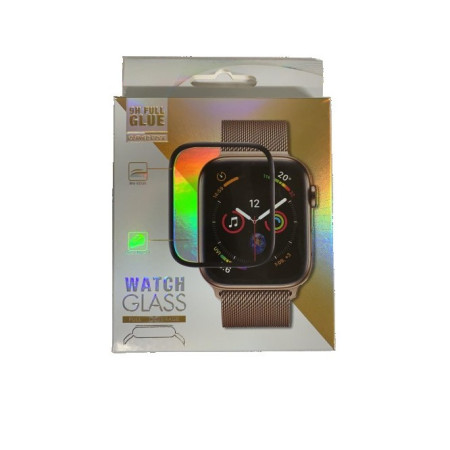 Folie Sticla pentru Apple Watch Series 2/3 38 mm adeziv pe margine Negru