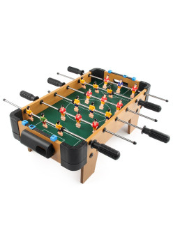 Masa de fotbal cu teren si 18 jucatori Flippy, 6 manere, cu tablou pentru scor, din metal, lemn si ABS, 51 x 44 x 17.5 cm, cu picioare, pentru copii/adulti