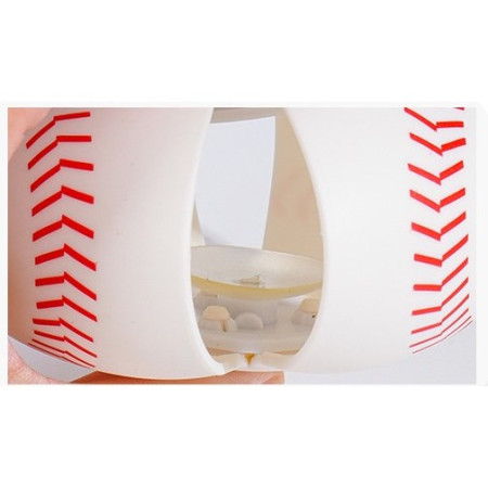 Minge UFO baseball Flippy cu deformare, diametru 8 cm, 3 ani +, lumini LED interactiva, minge magică OZN zburator, minge zburătoare, Alb