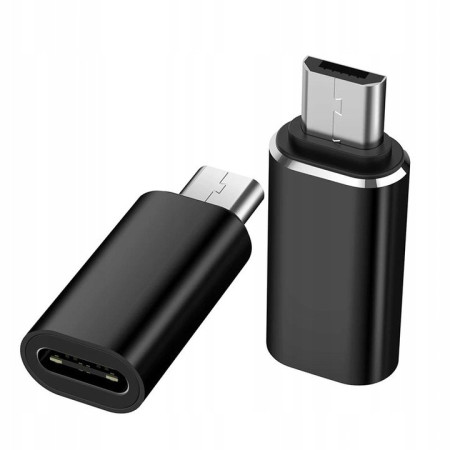 Adaptor iPhone(mama) to Micro-USB(tata) 2,8 cm, Flippy, Negru