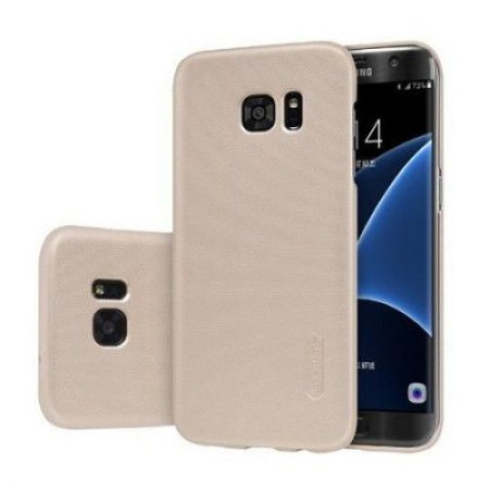 Husa Samsung Galaxy S6 Nillkin Frosted Shield Auriu + Folie de protectie